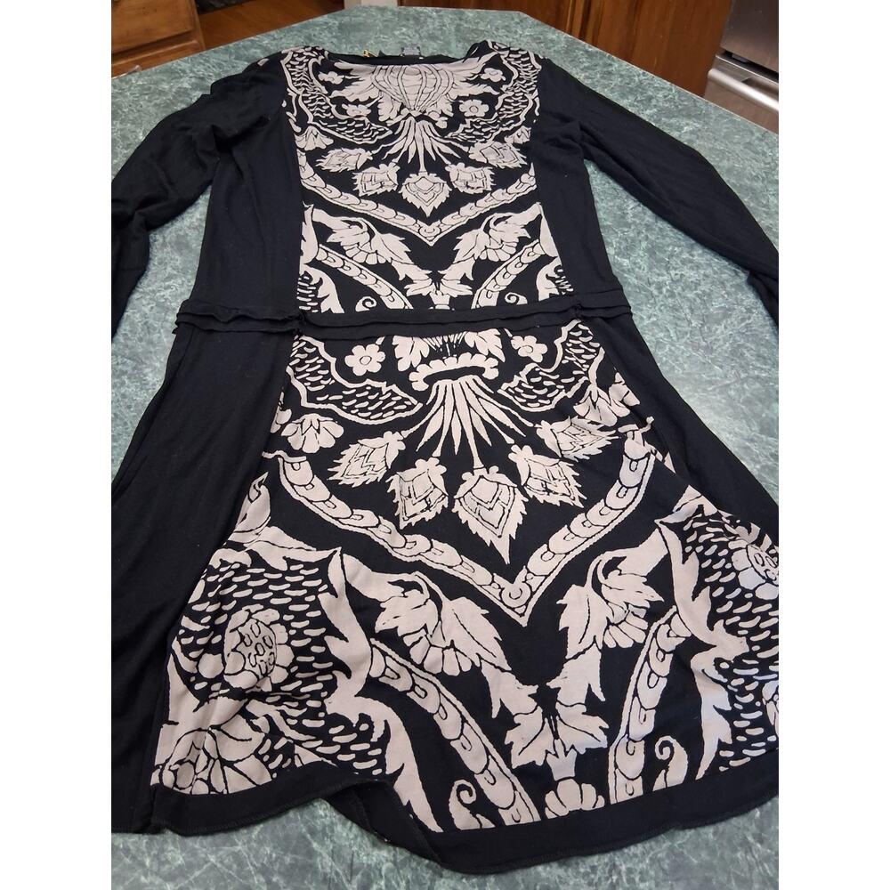 Desigual x Christian Lacroix Dress Womens Sz M Abstract Artsy Stretch Lagenlook - Picture 10 of 12